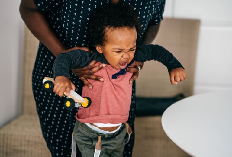 a child throwing a tantrum