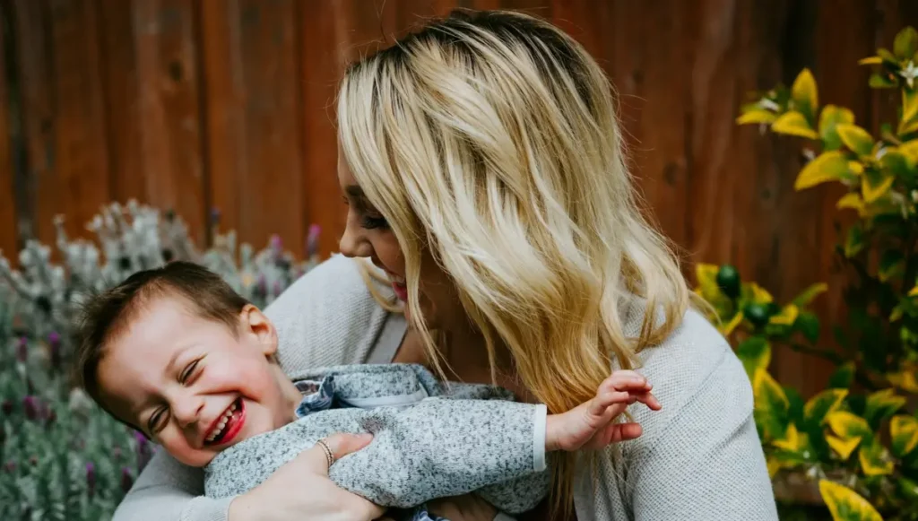 A mother with her child