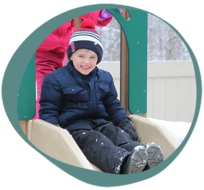 A child sliding